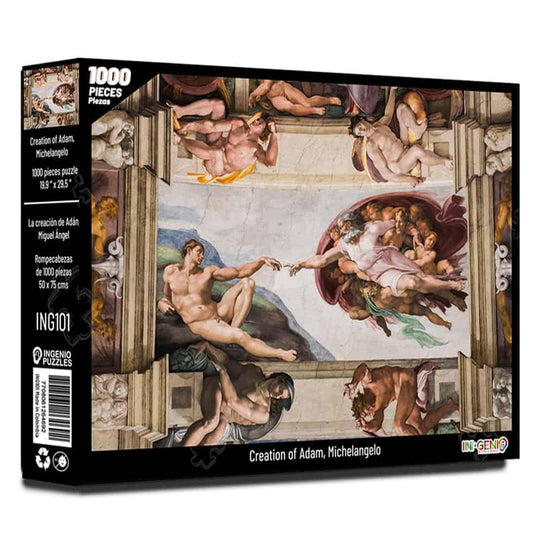 Rompecabezas 1000 piezas Creación de Ádan, Miguel Ángel (ING101) - Ingenio Destreza Mental