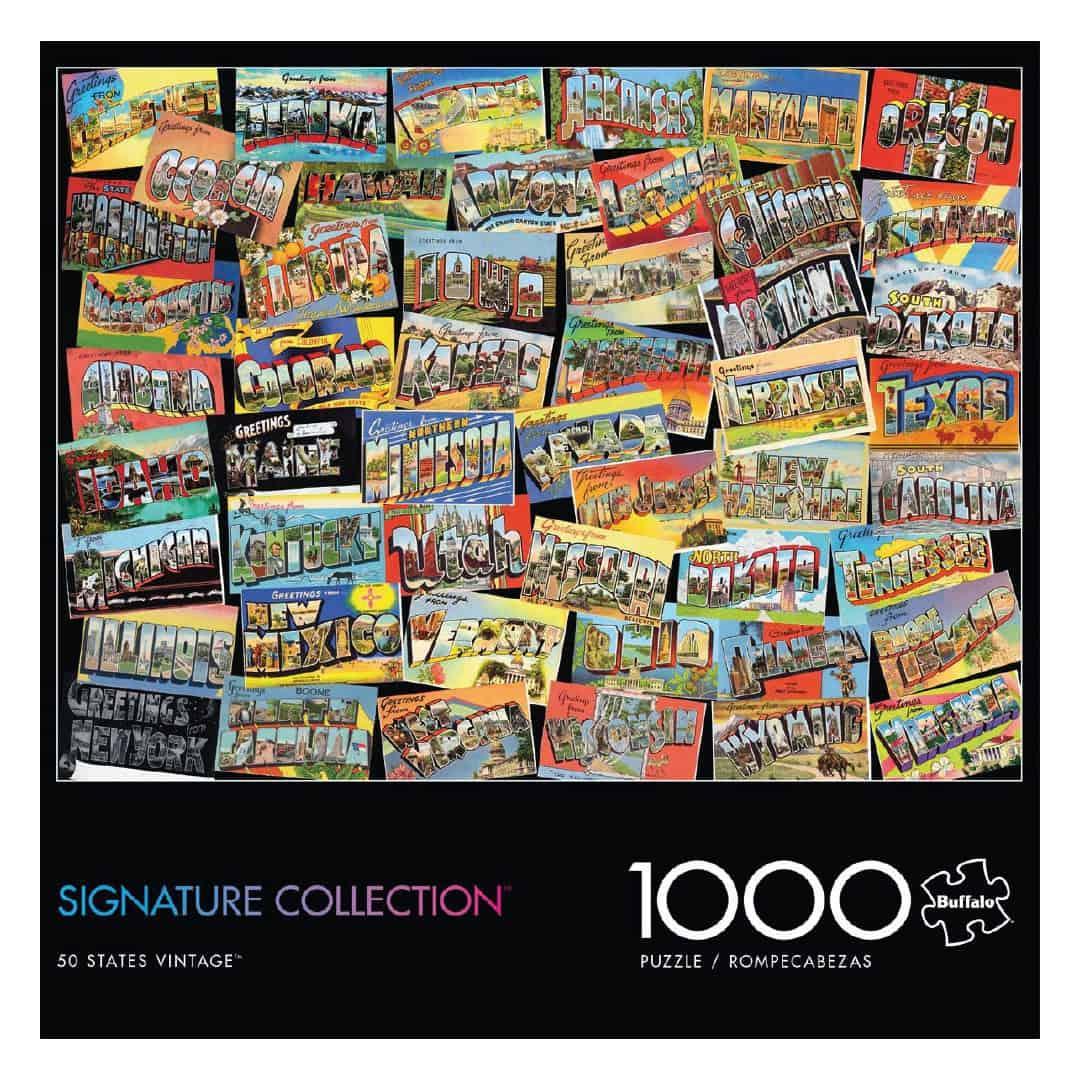 Rompecabezas 1000 piezas 50 States Vintage - Buffalo (01411) - Ingenio Destreza Mental