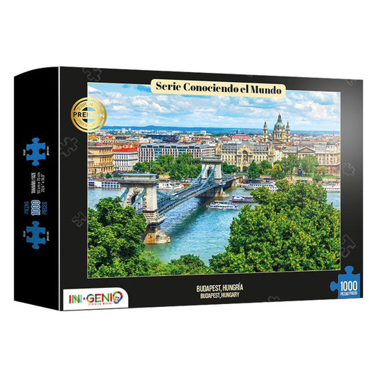 Rompecabezas 1000 piezas Puente de las cadenas Budapest, Hungría (ING200) - Ingenio Destreza Mental