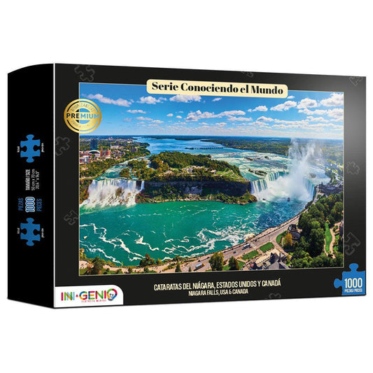 Rompecabezas 1000 piezas Cataratas del Niágara, Estados Unidos & Canadá (ING202) - Ingenio Destreza Mental