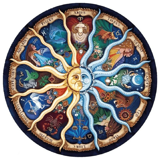 Rompecabezas 1000 Piezas Redondo Constelaciones Zodiacales (10-805) - Ingenio Destreza Mental