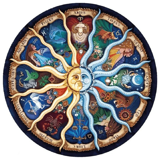 Rompecabezas 1000 Piezas Redondo Constelaciones Zodiacales (10-805) - Ingenio Destreza Mental