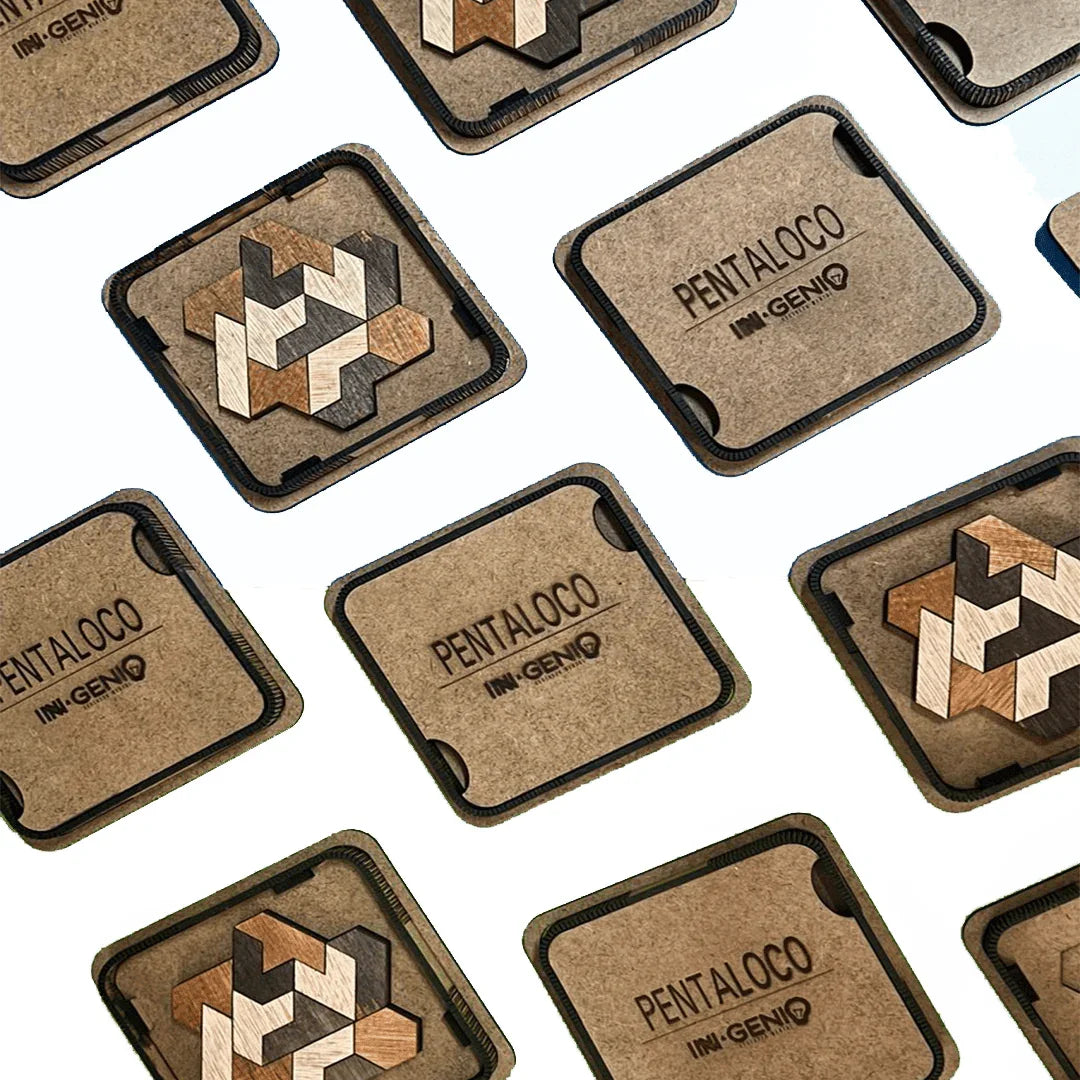 Rompecabezas de madera Pentaloco - Juego de Ingenio - Ingenio Destreza Mental