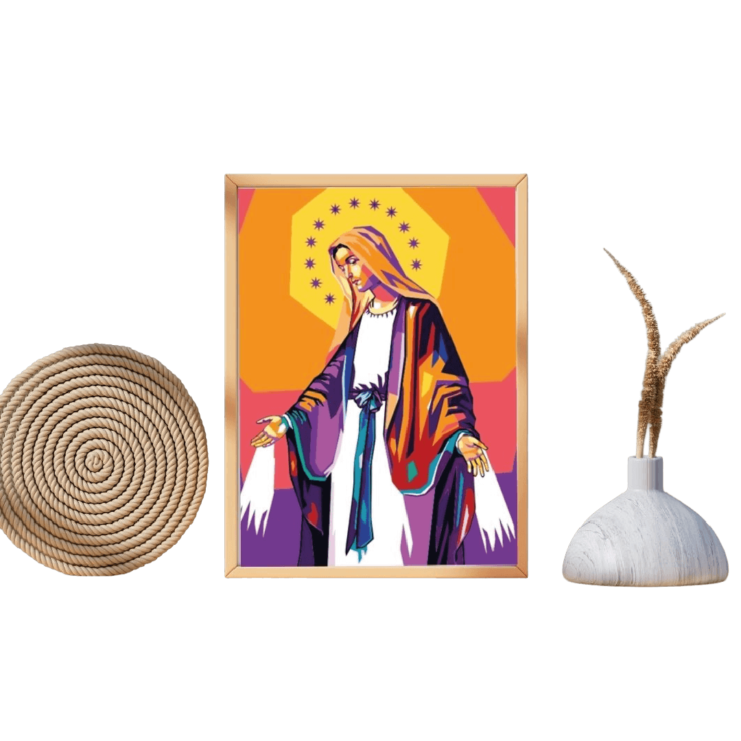 Virgen Milagrosa kit de pintura por números 50x40 cm