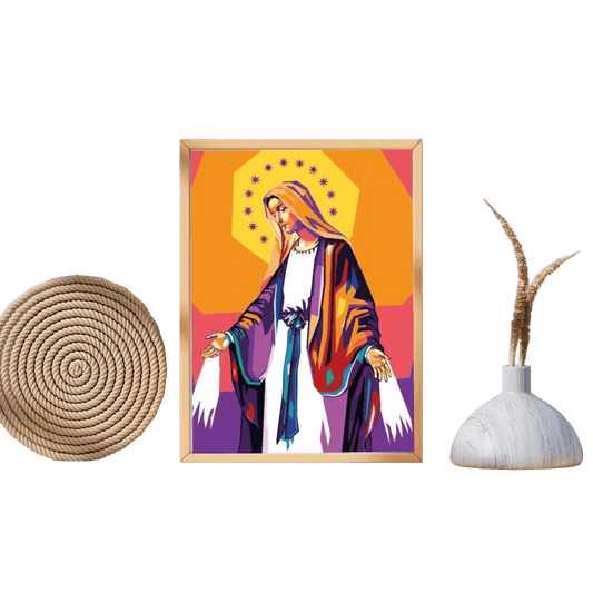 Virgen Milagrosa kit de pintura por números 50x40 cm