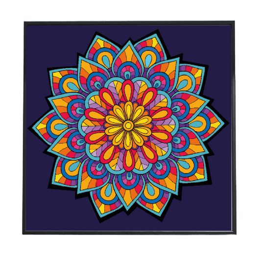 Mandala Arcoiris kit de pintura por números 30x30 cm