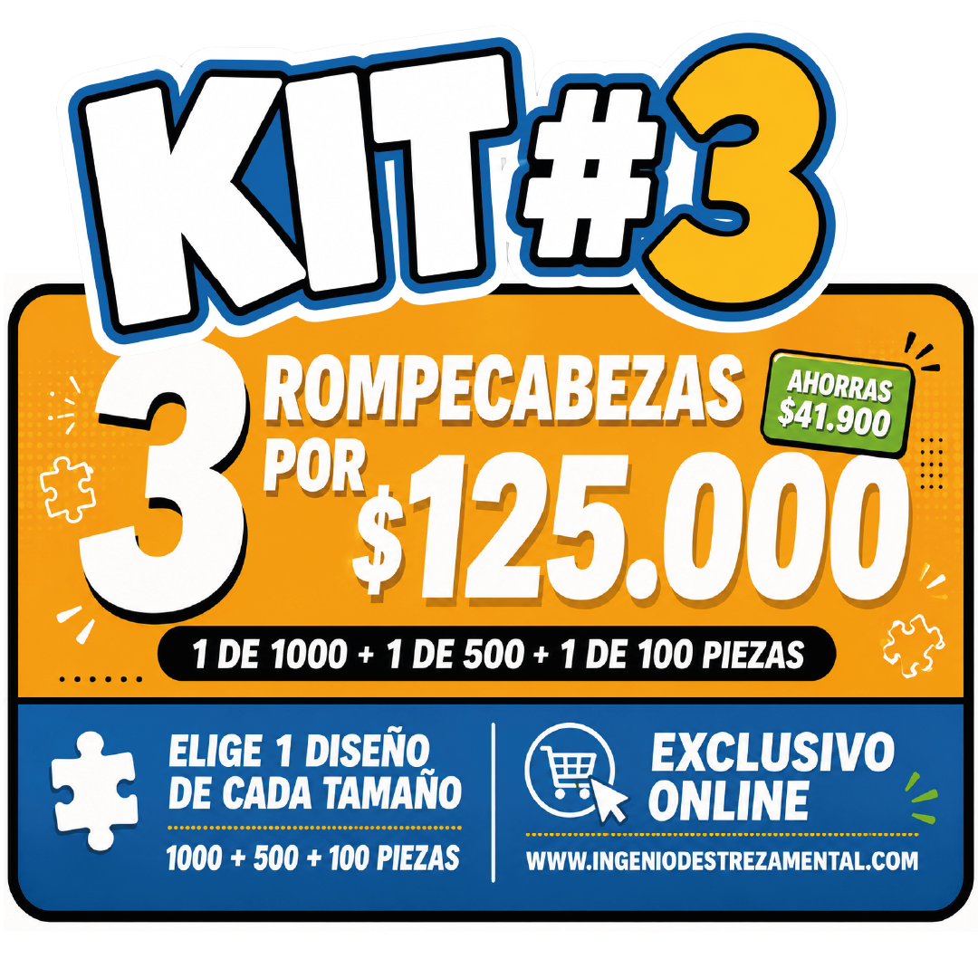 Kit Ingenioso #3: 🧩1000+🧩500+🧩100 = $125.000 💸