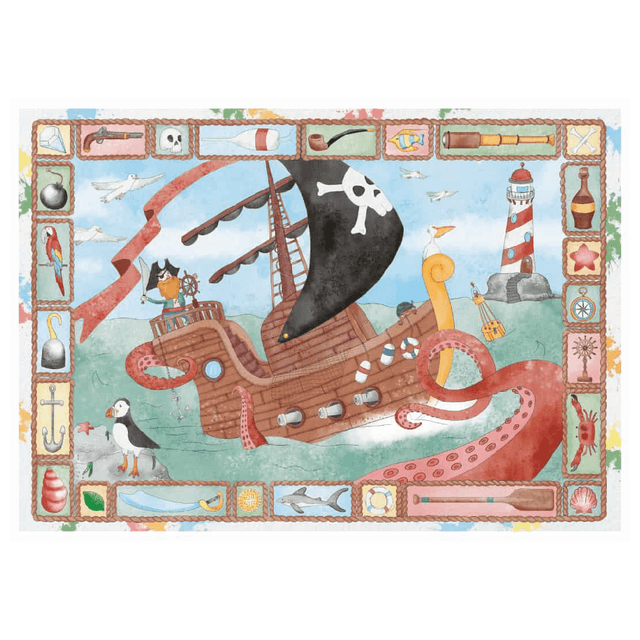 Rompecabezas de 100 piezas Una Historia de Piratas: Comienza la Expedición