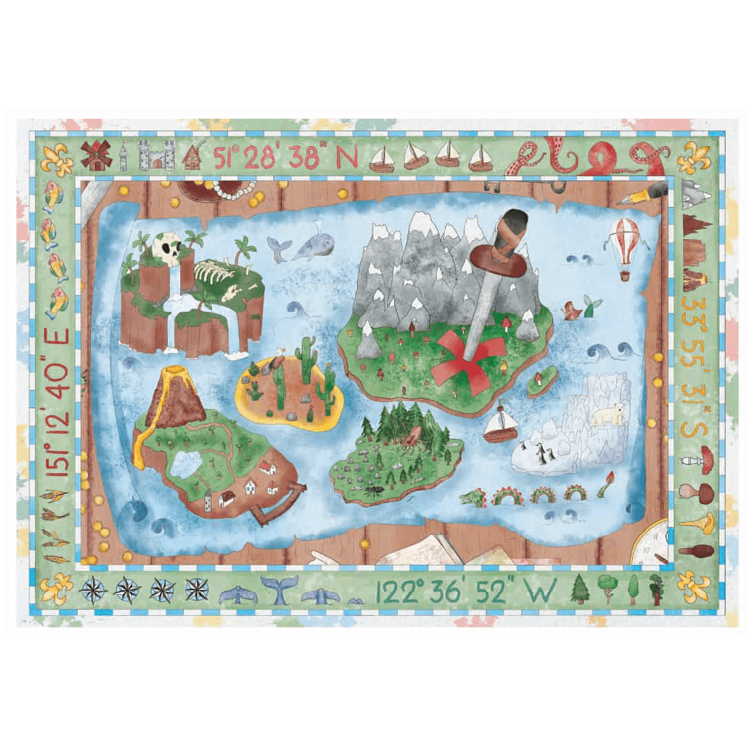 Rompecabezas de 100 piezas Una Historia de Piratas: El Mapa del Tesoro