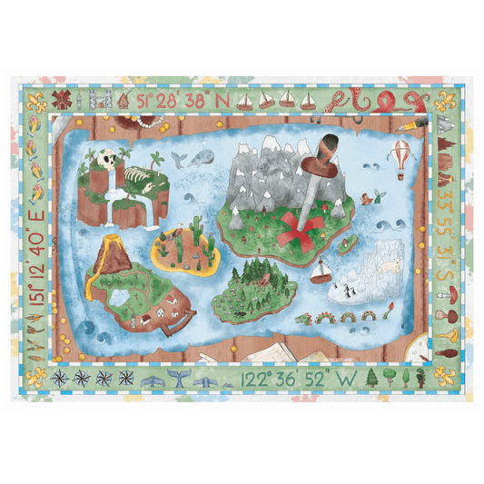 Rompecabezas de 100 piezas Una Historia de Piratas: El Mapa del Tesoro