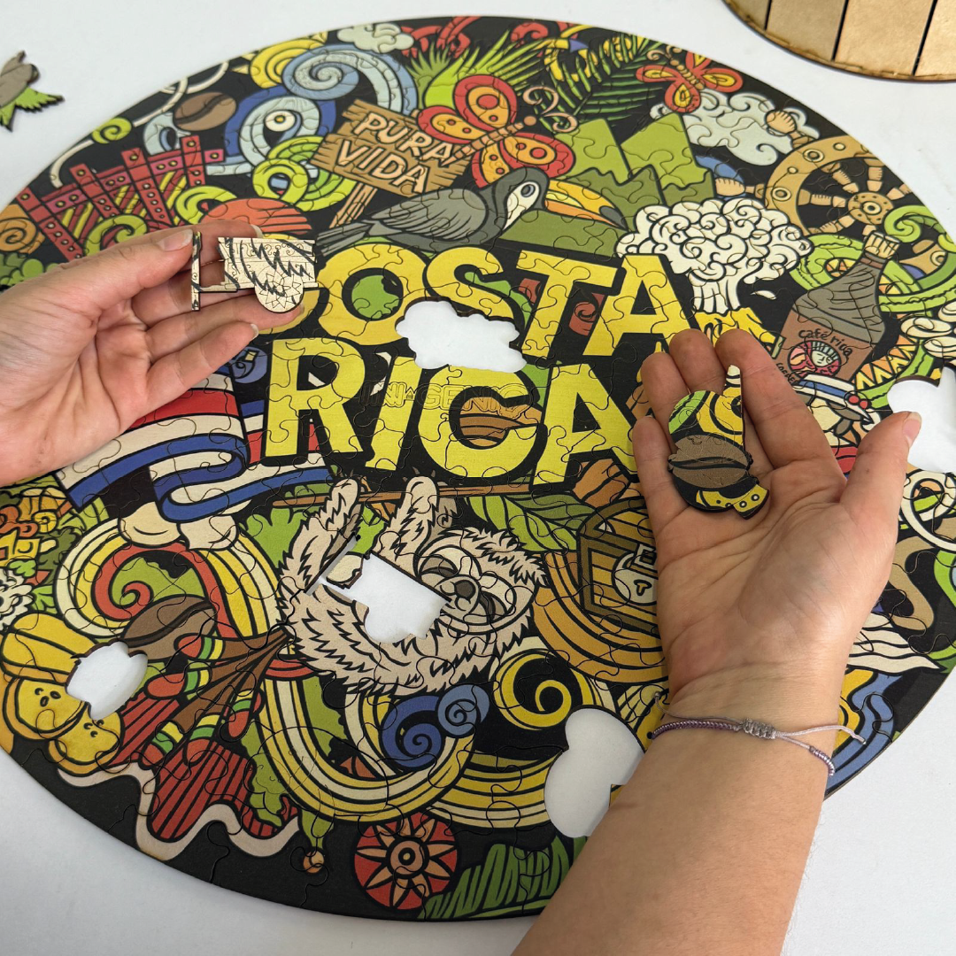 Rompecabezas Mutiformas Costa Rica 176 Piezas - Redondo en Madera