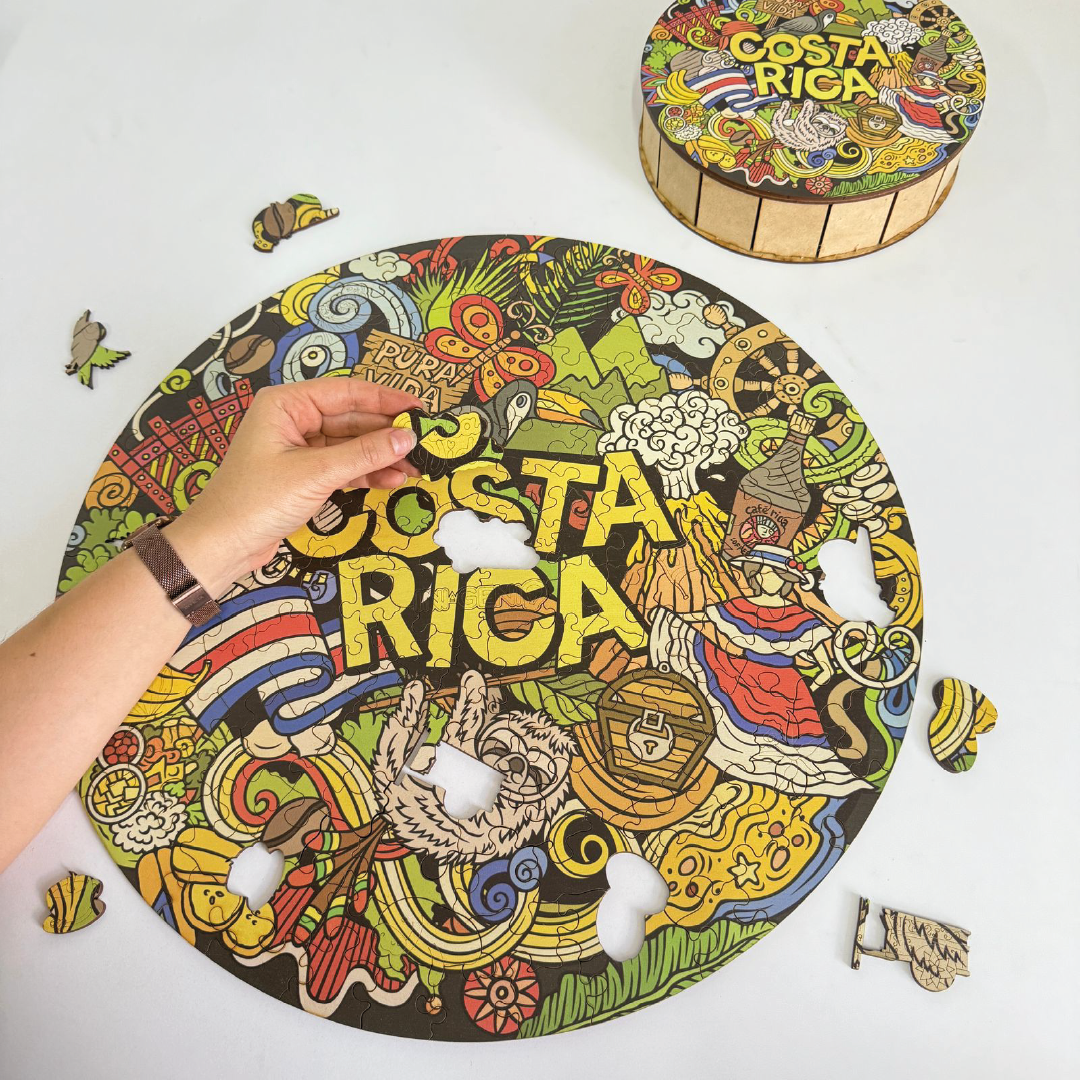 Rompecabezas Mutiformas Costa Rica 176 Piezas - Redondo en Madera