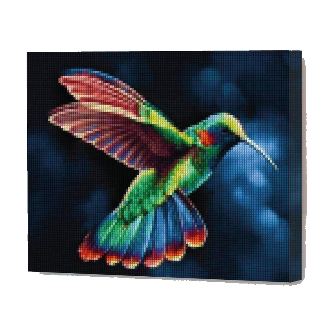 Kit de Arte 5D Diamante 50cmx40cm - Colibrí Azul