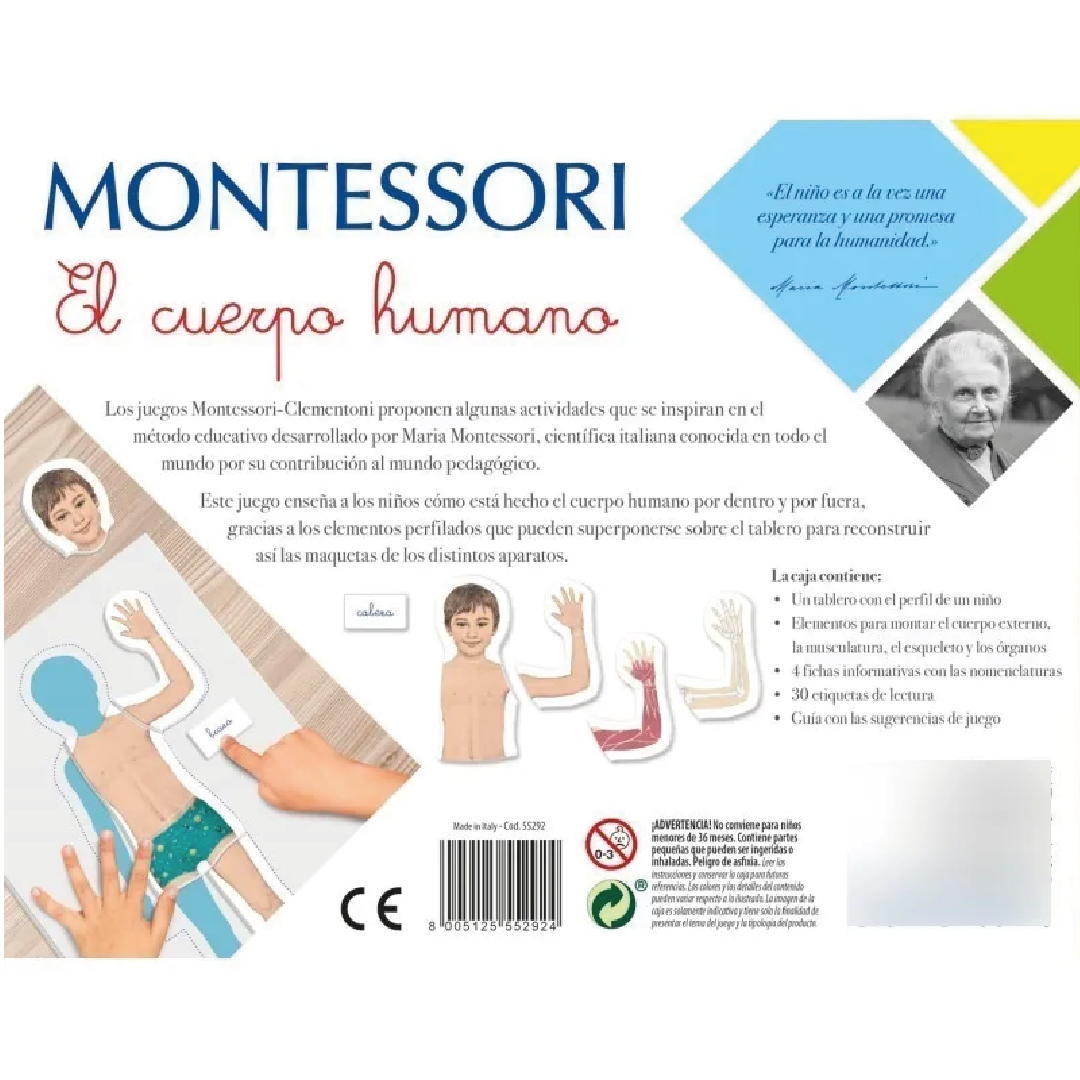 Juego Montessori – El cuerpo humano