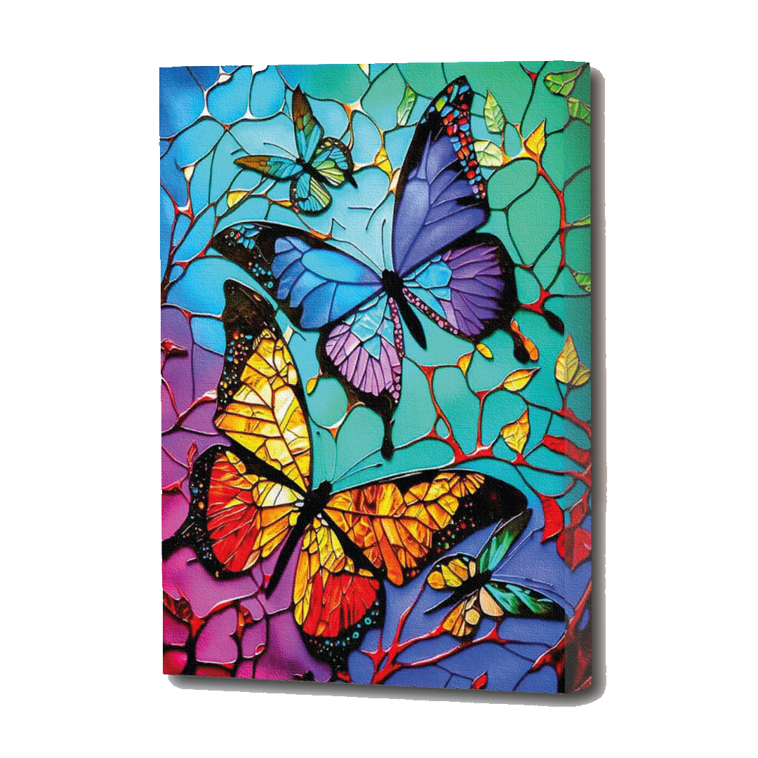 Kit de Arte 5D Diamante 50cmx40cm - Mariposa Vitral