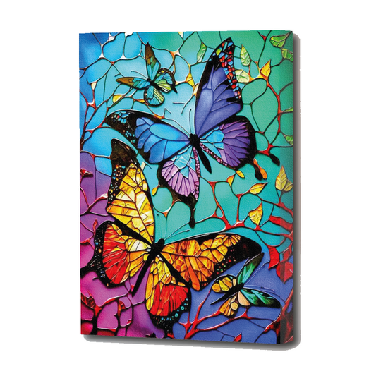 Kit de Arte 5D Diamante 50cmx40cm - Mariposa Vitral