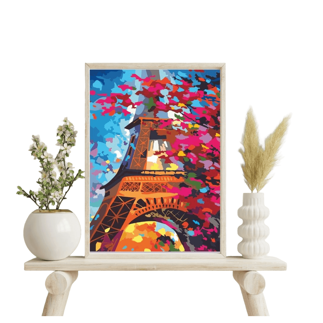 Torre Eiffel kit de pintura por números 50x40 cm
