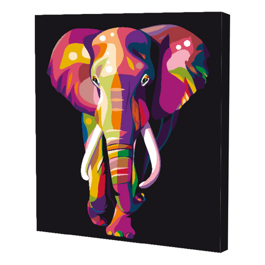 Elefante - kit de pintura por numeros 50x40 cm