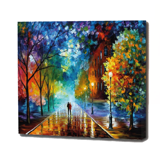 Kit de Arte 5D Diamante 50cmx40cm - Camino Azul (Reflejos)