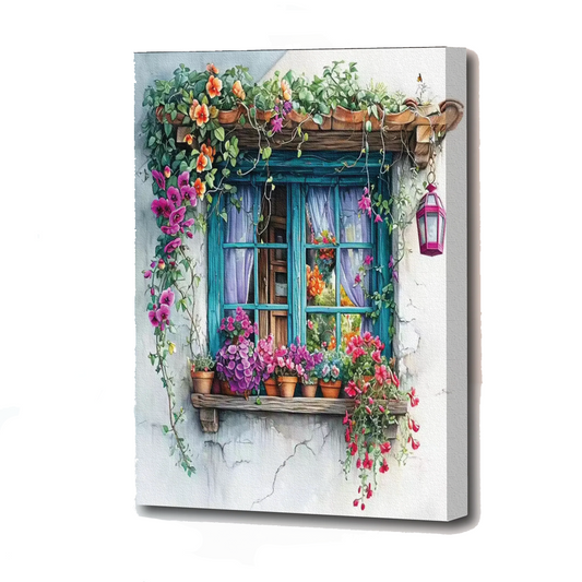 Kit de Arte 5D Diamante 50cmx40cm - Ventana Colorida