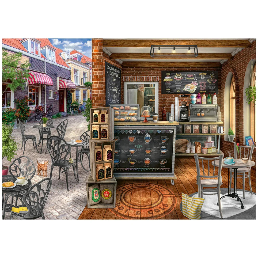 Rompecabezas 1000 Piezas Quaint Café - Cafetería pintoresca