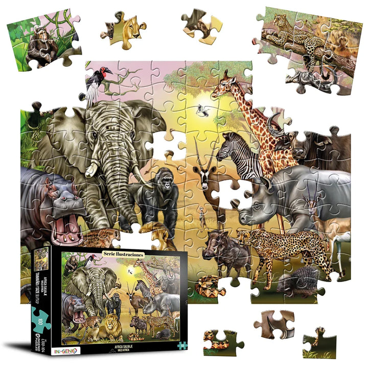 Rompecabezas 100 piezas Africa Salvaje (L100-104)
