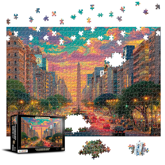 Rompecabezas 1000 piezas Av 9 de Julio, Buenos Aires, Argentina (ING225)