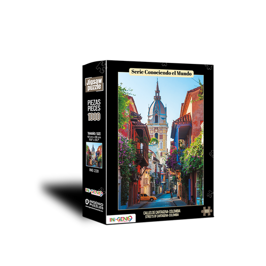 Rompecabezas 1000 piezas Calles de Cartagena, Colombia (ING228)