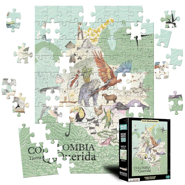 Rompecabezas 100 piezas Colombia Tierra Querida (L100-101)