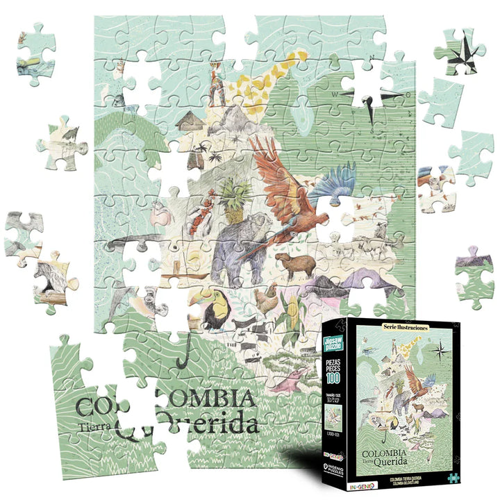 Rompecabezas 100 piezas Colombia Tierra Querida (L100-101)
