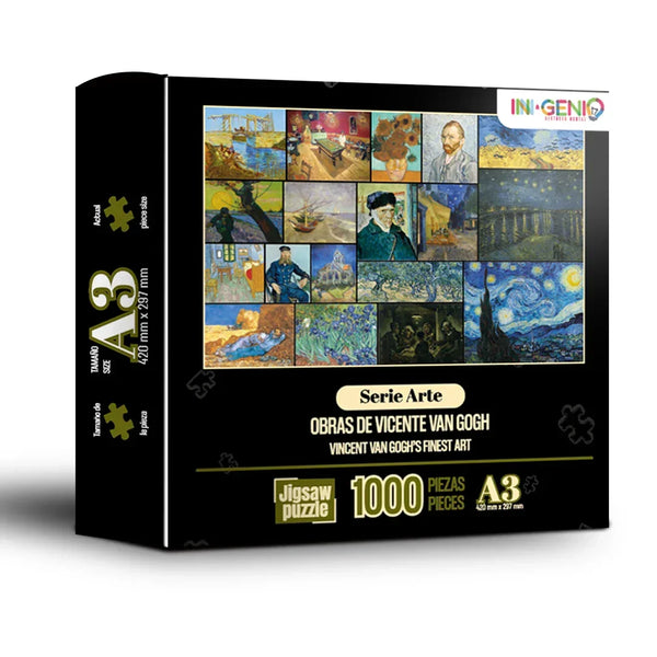 Rompecabezas 1000 Piezas mini A3 - Obras de Vincent Van Gogh (M100-100) - Ingenio Destreza Mental