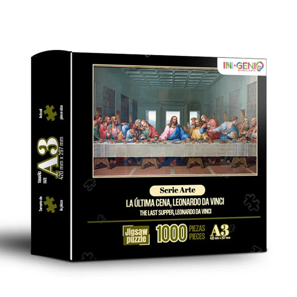 Rompecabezas 1000 Piezas mini A3 - La última cena, Leonardo Da Vinci (M100-107) - Ingenio Destreza Mental