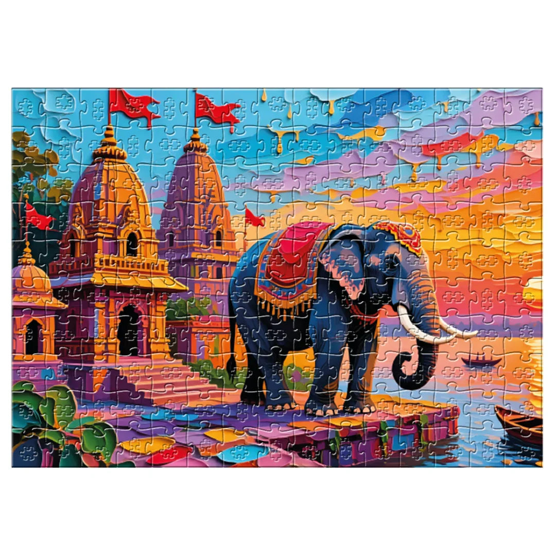 Rompecabezas Puzzle in Puzzle 300 piezas Elefante hindú (PP202)