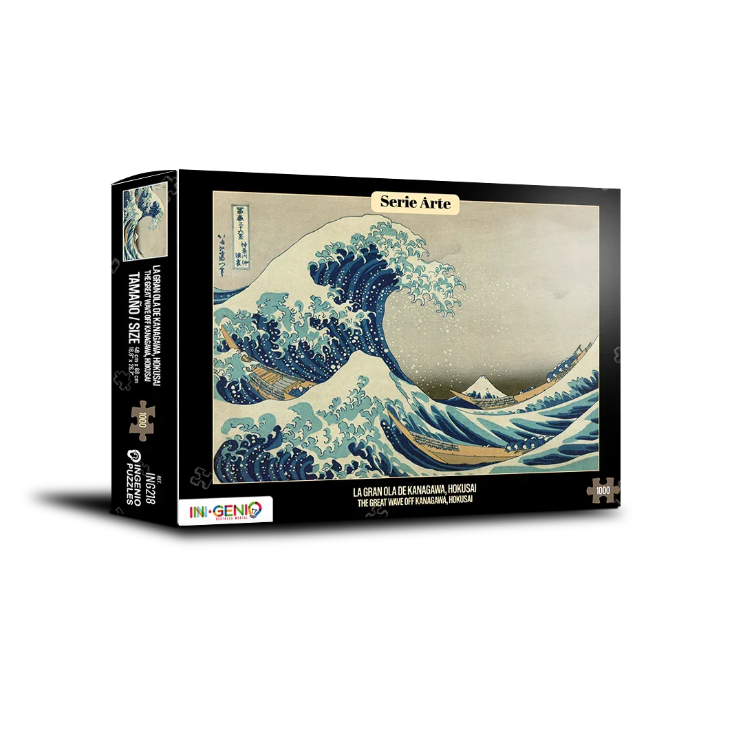 Rompecabezas 1000 piezas La gran ola de Kanagawa, Hokusai (ING218)