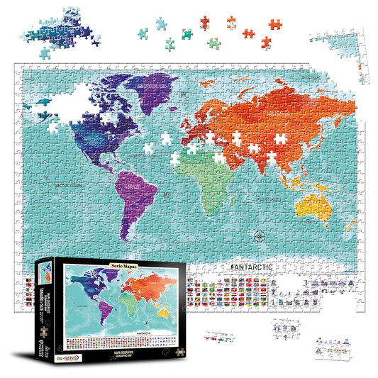 Rompecabezas 1000 piezas Mapamundi Geográfico (ING229)