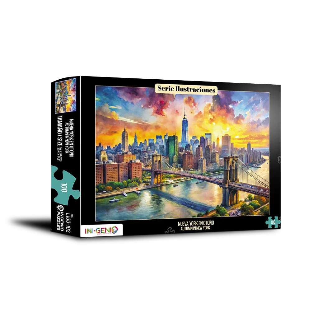 Rompecabezas 100 piezas New York en Acuarela (L100-105)