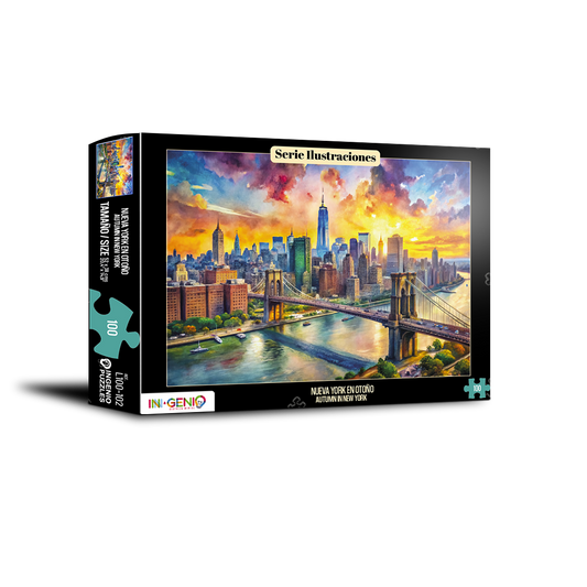 Rompecabezas 100 piezas New York en Acuarela (L100-105)