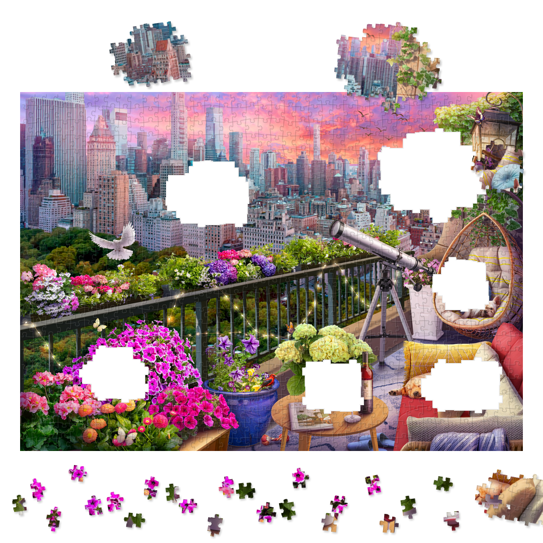 Detalle de las piezas NYC Balcony View (ING236) · INGENIO