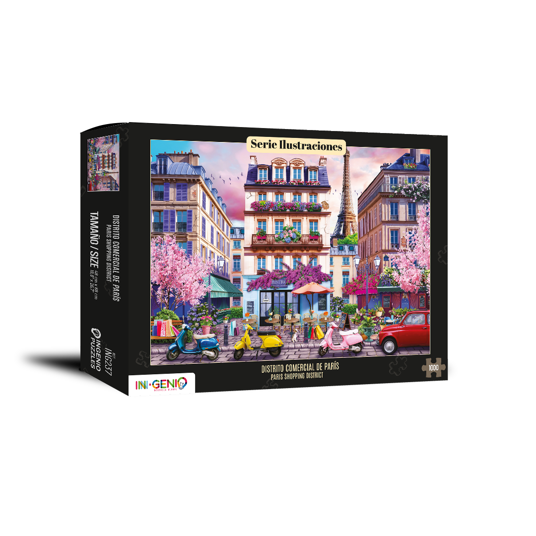 Presentación del rompecabezas Paris Shopping distict (ING237) · INGENIO