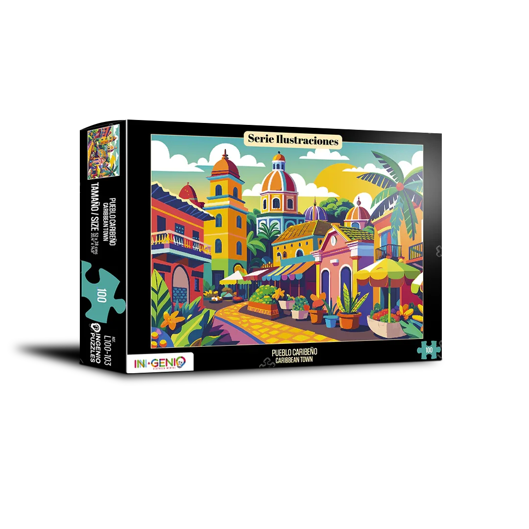 Rompecabezas 100 piezas Pueblo Caribeño (L100-103)