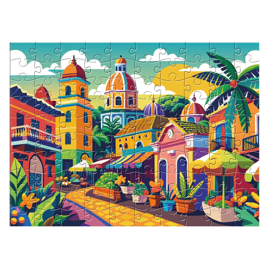Rompecabezas 100 piezas Pueblo Caribeño (L100-103)