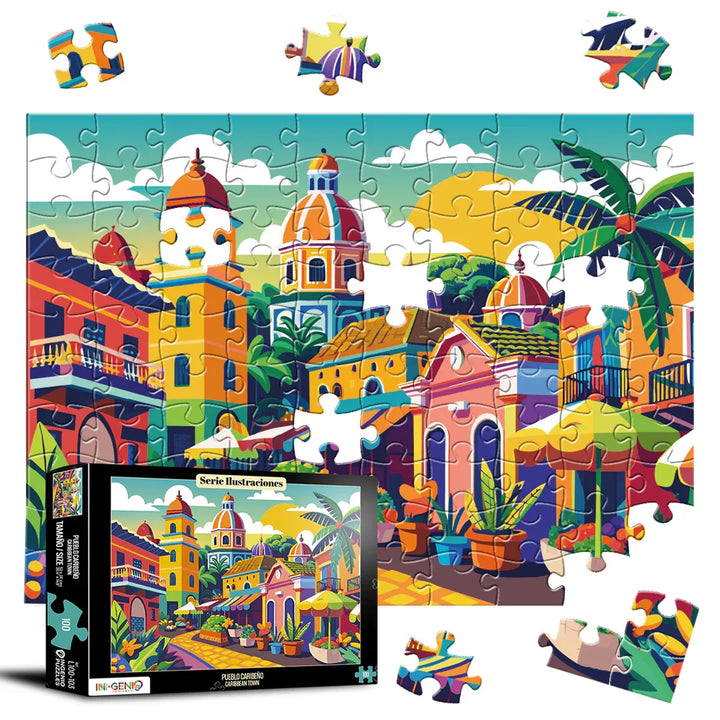 Rompecabezas 100 piezas Pueblo Caribeño (L100-103)