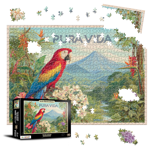 Rompecabezas 1000 piezas Pura Vida, Costa Rica (ING227)
