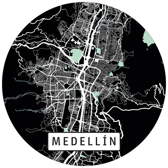 Rompecabezas Mutiformas Redondo en Madera - Mapa de Medellín 165 Piezas - Ingenio Destreza Mental