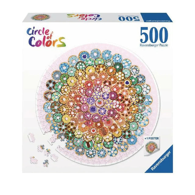 Rompecabezas 500 piezas Circular Donuts - Ravensburger - Ingenio Destreza Mental
