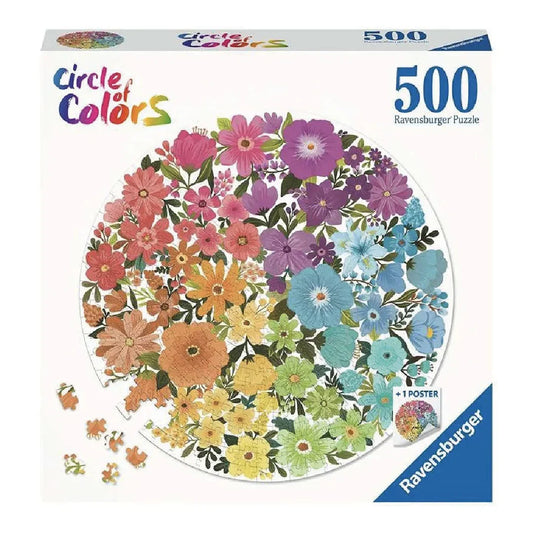 Rompecabezas 500 piezas Circular Flores - Ravensburger - Ingenio Destreza Mental