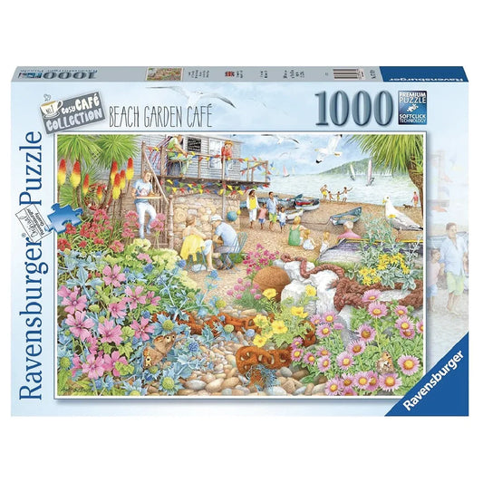 Rompecabezas 1000 piezas Café Jardín de la Playa - Ravensburger - Ingenio Destreza Mental