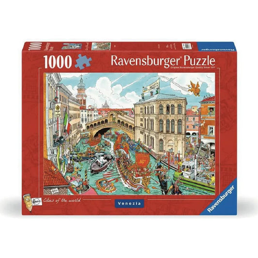 Rompecabezas 1000 piezas Ilustración Fleroux Venecia - Ravensburger - Ingenio Destreza Mental
