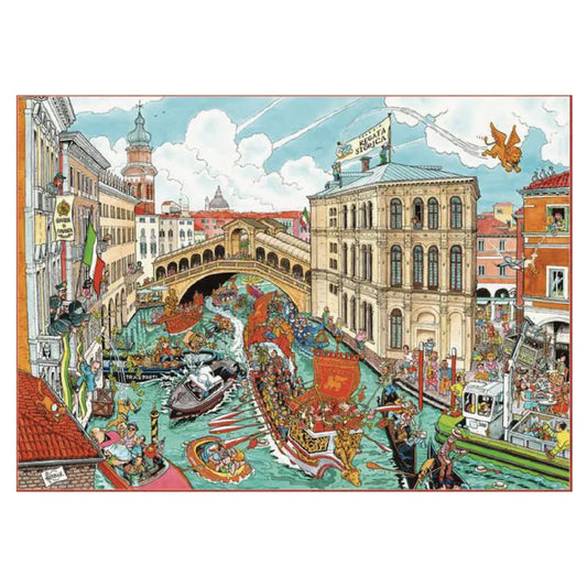 Rompecabezas 1000 piezas Ilustración Fleroux Venecia - Ravensburger - Ingenio Destreza Mental
