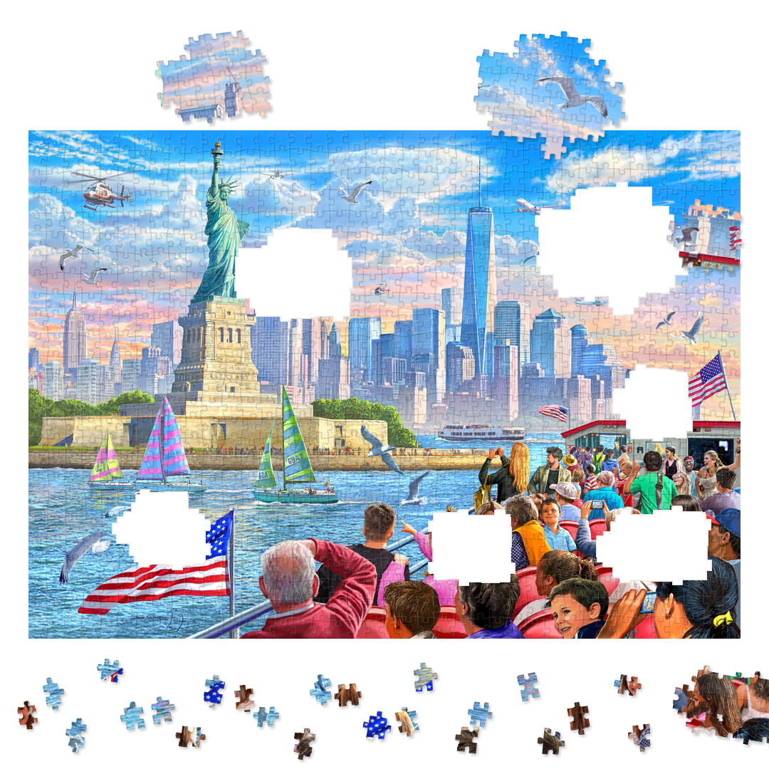 Detalle de las piezas Statue of liberty New York, USA (ING234) · INGENIO